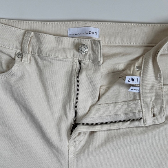 LOFT High Rise Straight Frayed Hem Jean - Picture 7 of 13